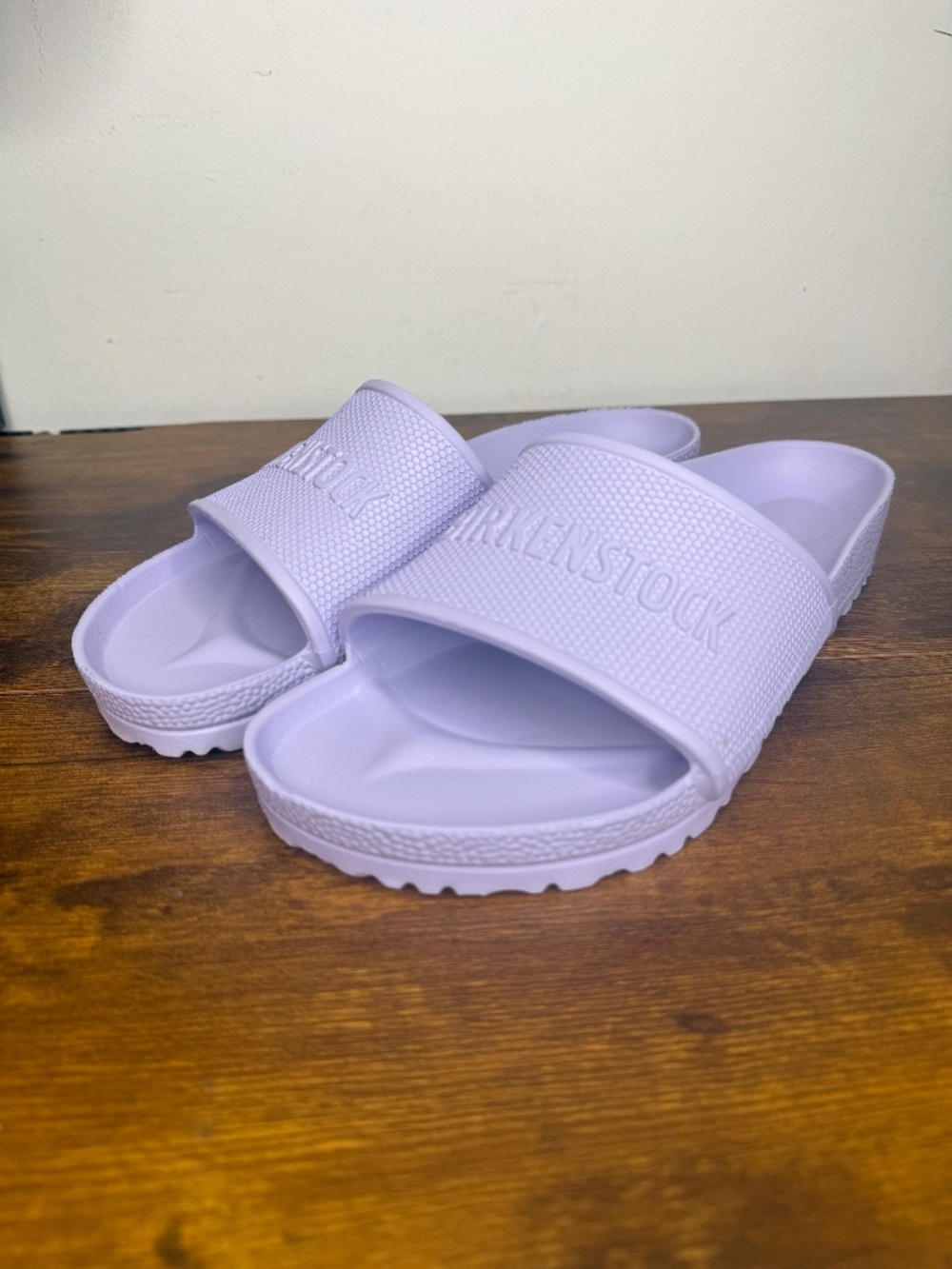 Birkenstock Barbados EVA slides (Size 42) in the Purple Fog colorway